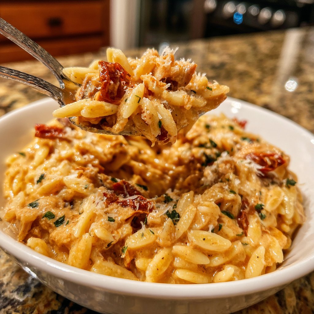 Creamy Sun-Dried Tomato Orzo