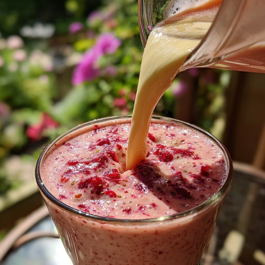 Strawberry Banana Cottage Cheese Smoothie
