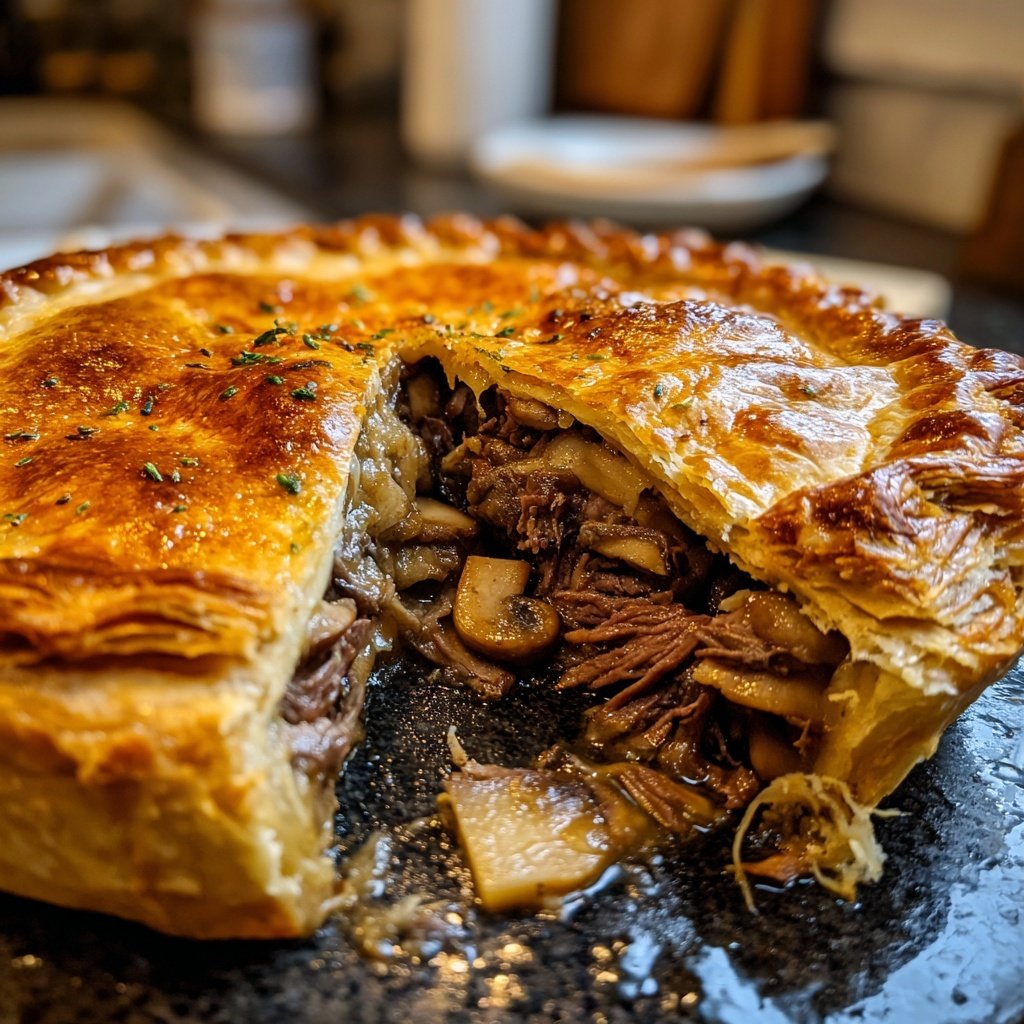 Comfort Food Beef and Mushroom Pot Pie