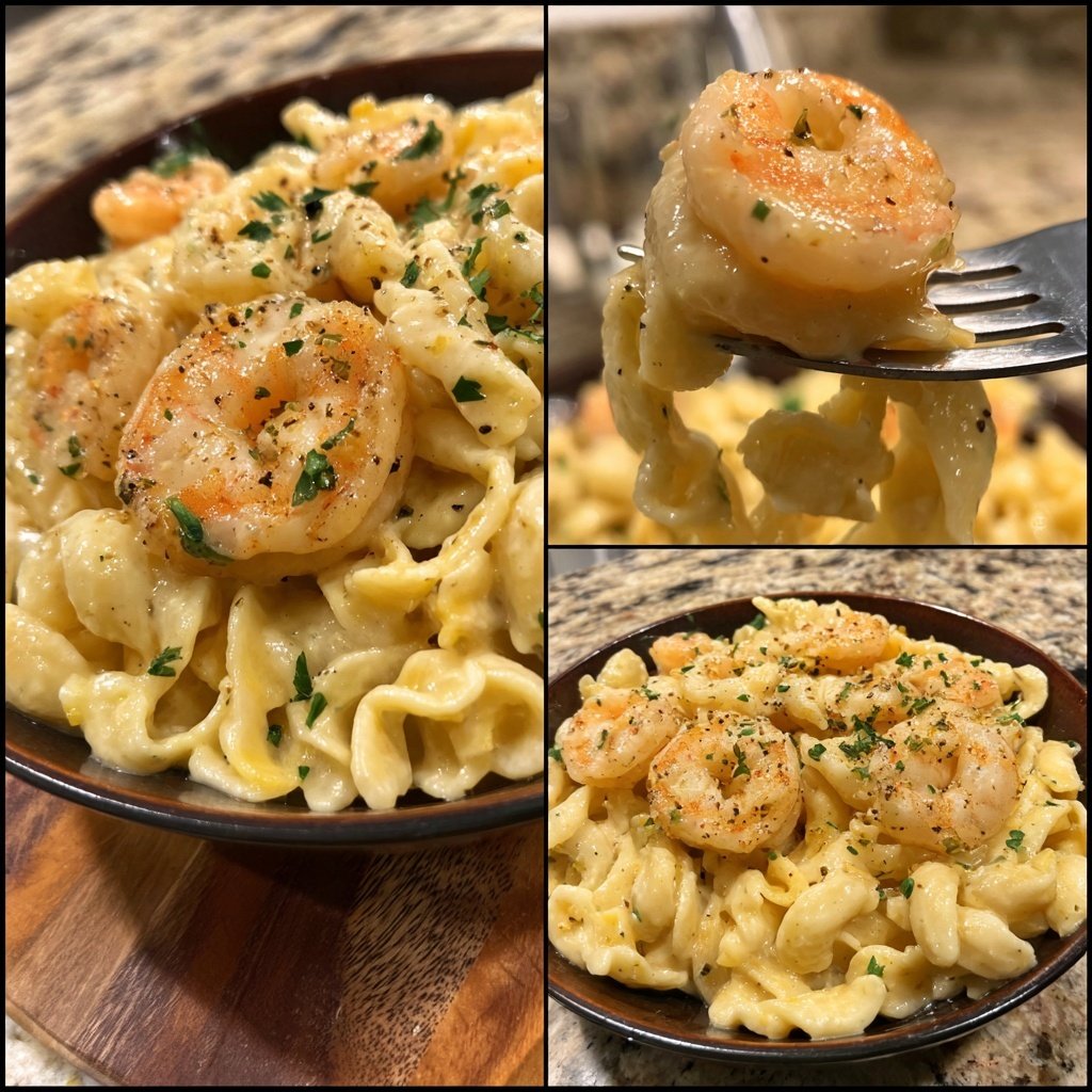 Creamy Garlic Shrimp Pasta