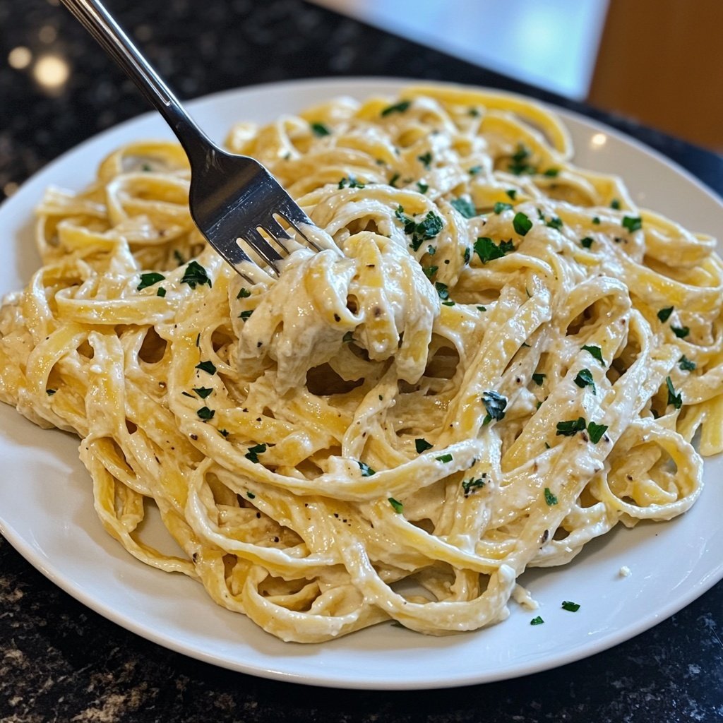Easy Creamy Garlic Pasta