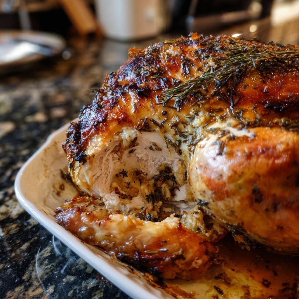 Seasonal & Festive Thanksgiving Herb Stuffed Turkey