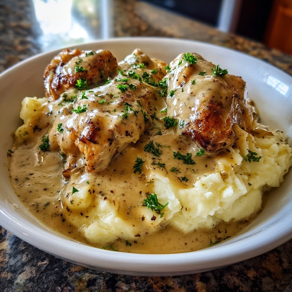Comfort Food Creamy Chicken and Mashed Potatoes