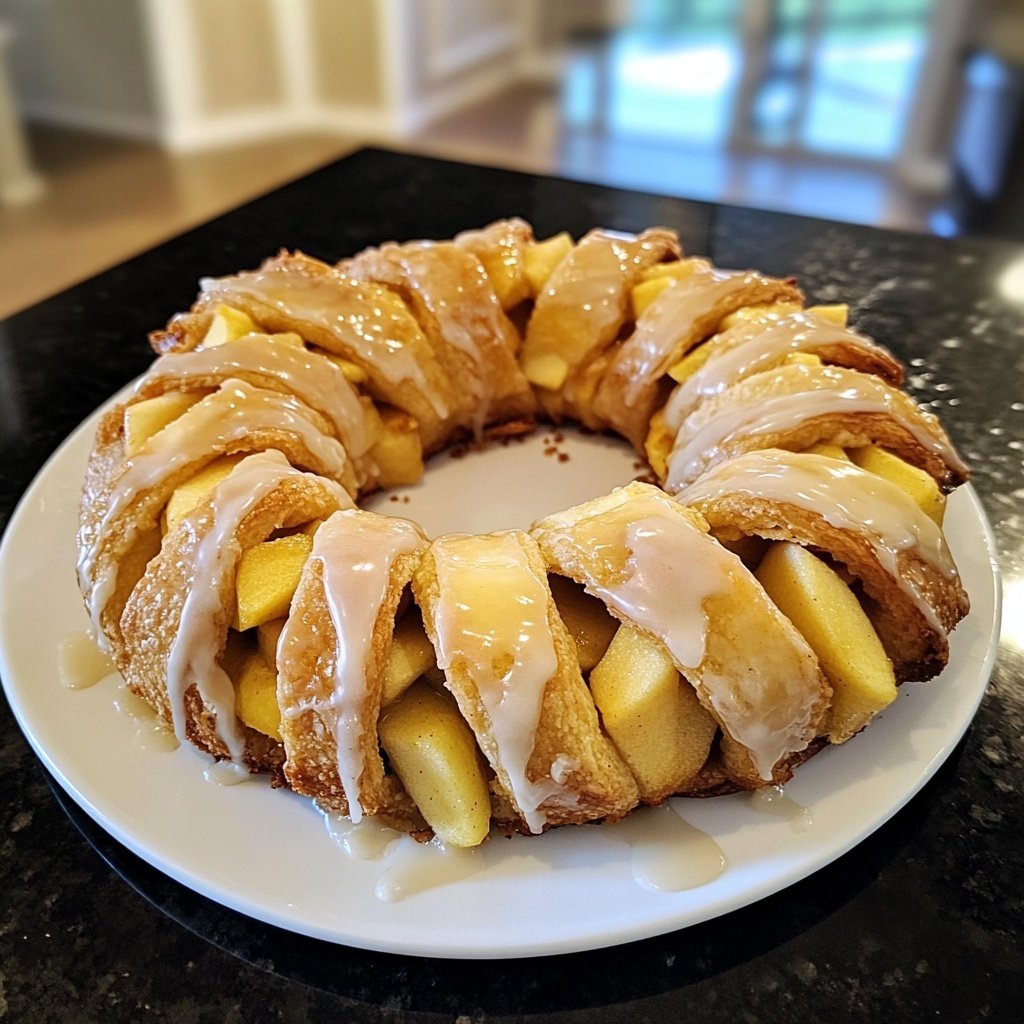 Cozy Apple Kringle with Vanilla Glaze