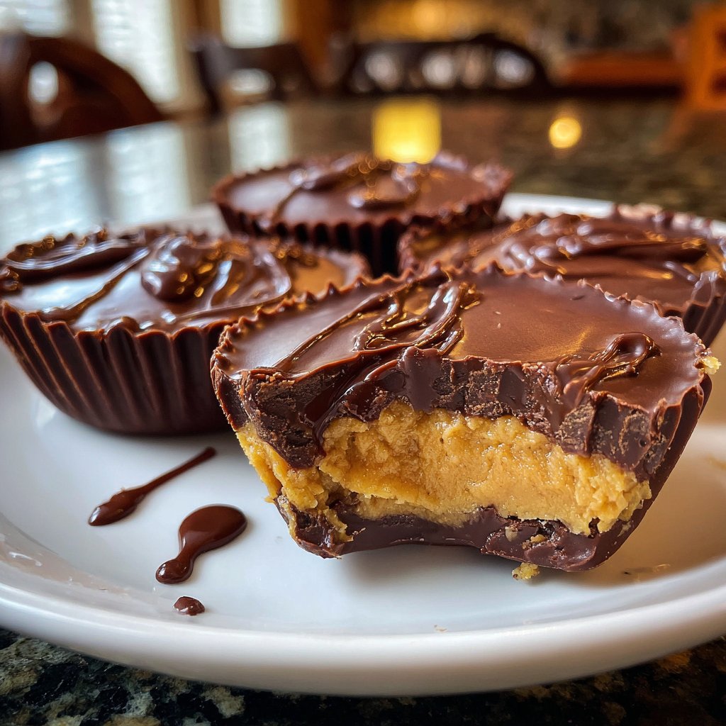 Homemade Peanut Butter Cups Dark Chocolate