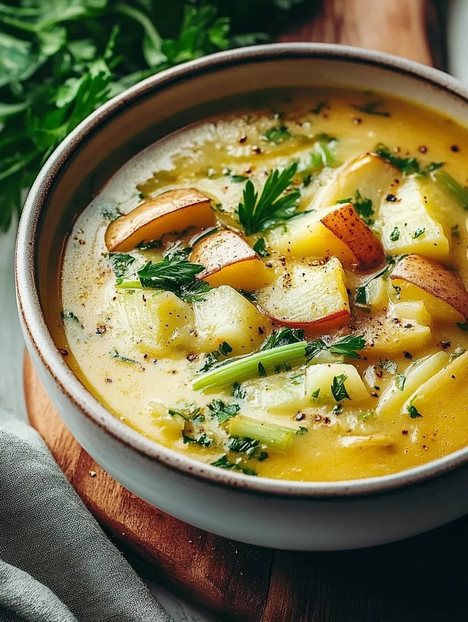 Roasted Celery & Potato Soup